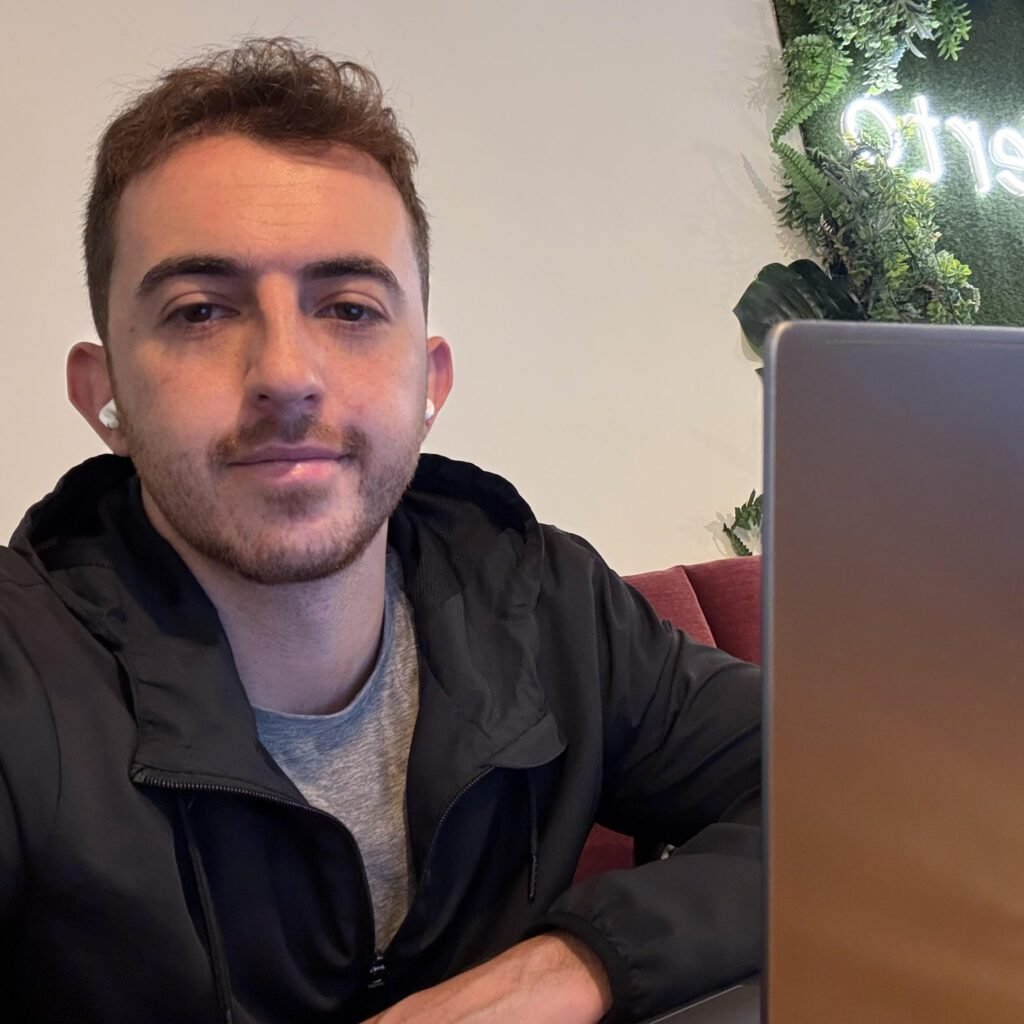 Ben Gottesman executing digital marketing strategy and data analysis on laptop